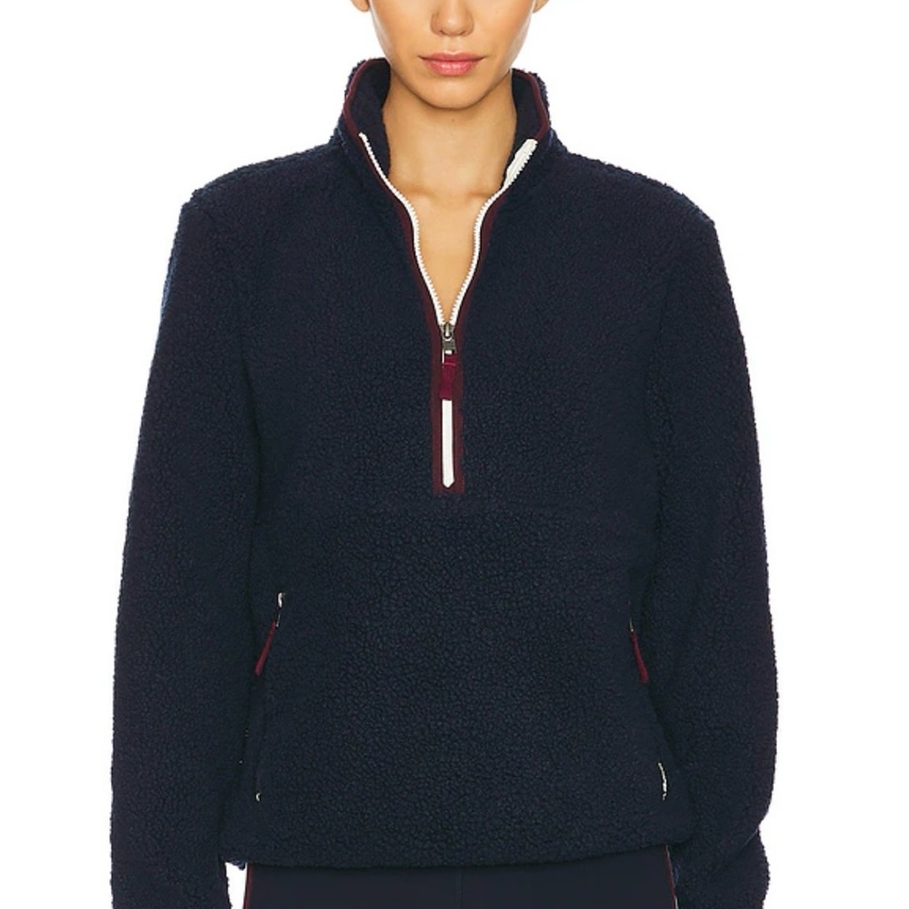 Splits59 Blue and Maroon Sherpa Sweater